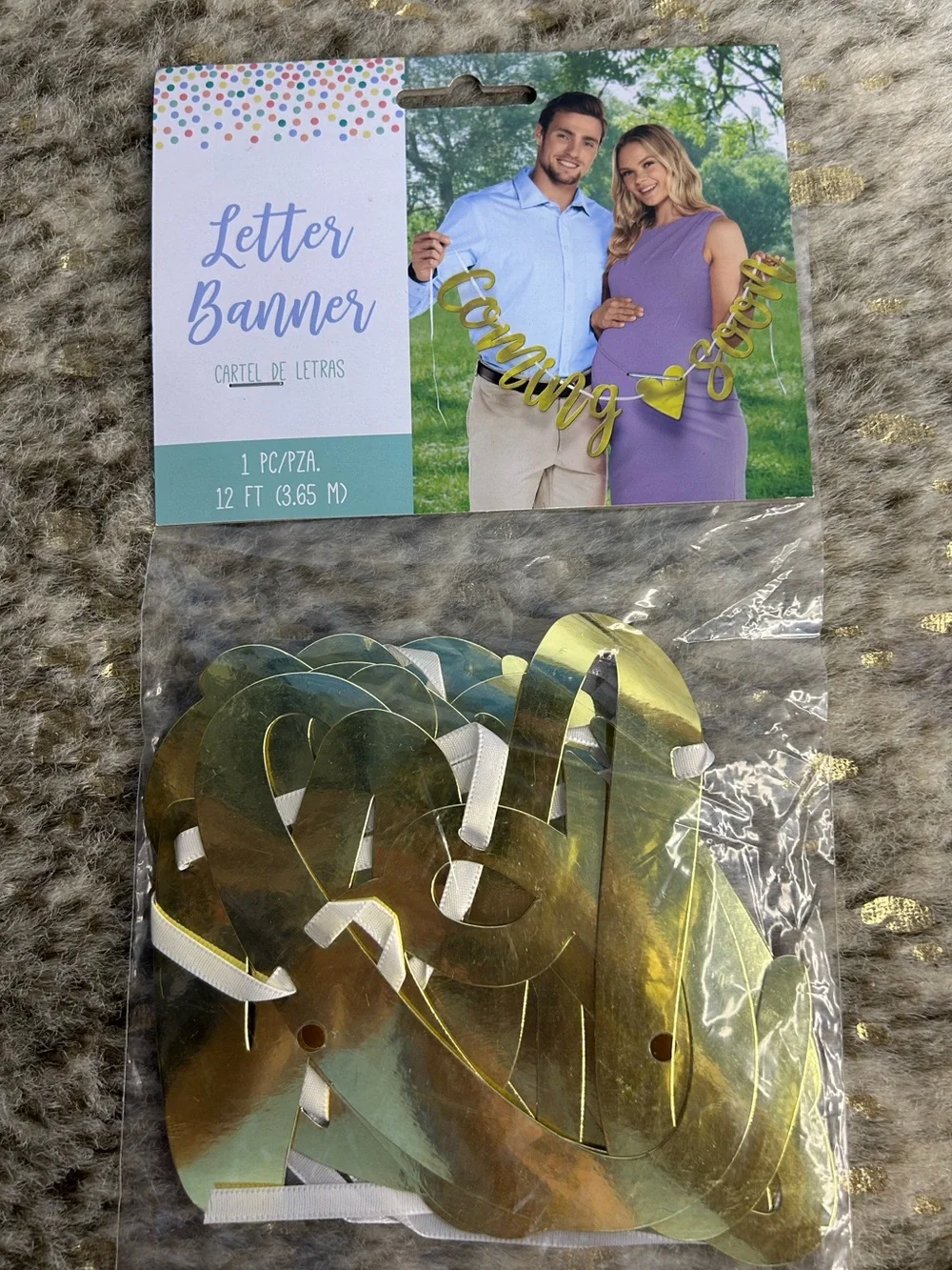 5 for $25🔥Coming Soon Birth Announcement Letter Banner- New